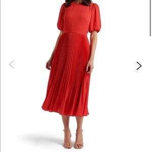 Ever New red chiffon dress